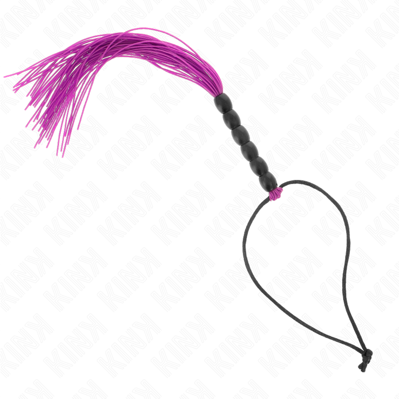 KINK – MINI LÁTIGO DE SILICONA CON AGARRE 6 BOLAS MORADO 26 CM