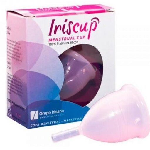 IRISCUP – COPA MESTRUAL ROSA GRANDE + BOLSA ESTERILIZADORA GRATIS