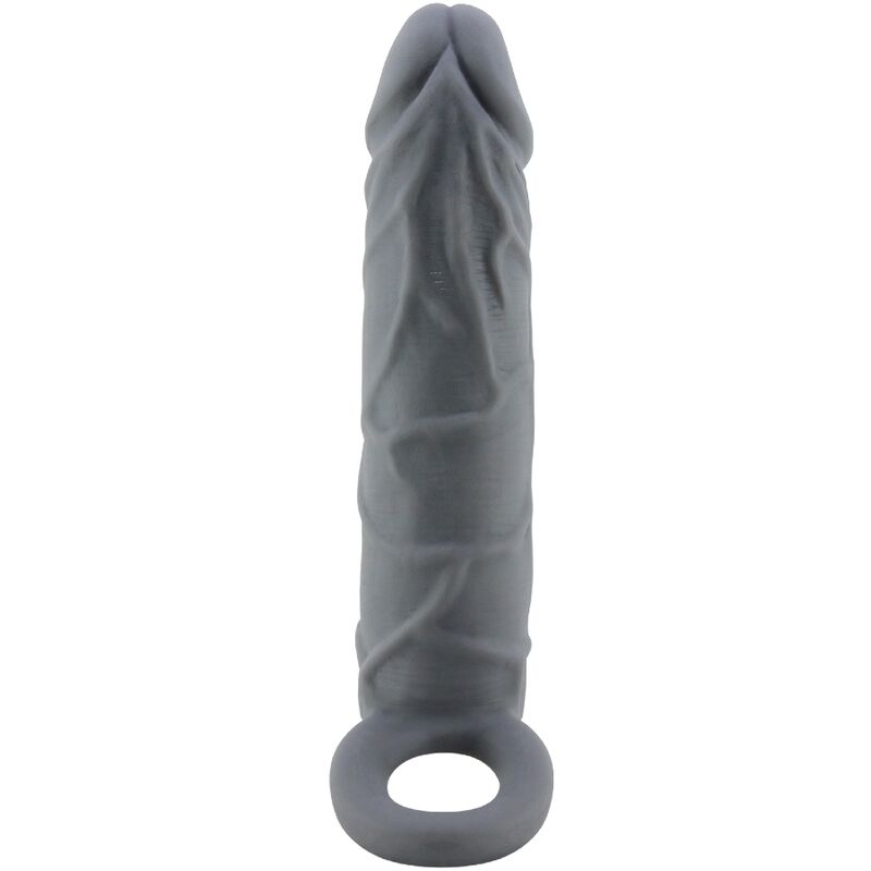 PRETTY LOVE – FUNDA DE PENE DE PIEL REALÍSTICA GRIS OSCURO