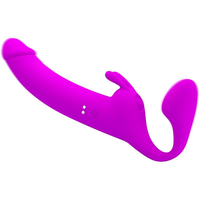 PRETTY LOVE – ZANINI DILDO STRAP-ON SIN ARNES 10 VIBRACIONES MORADO