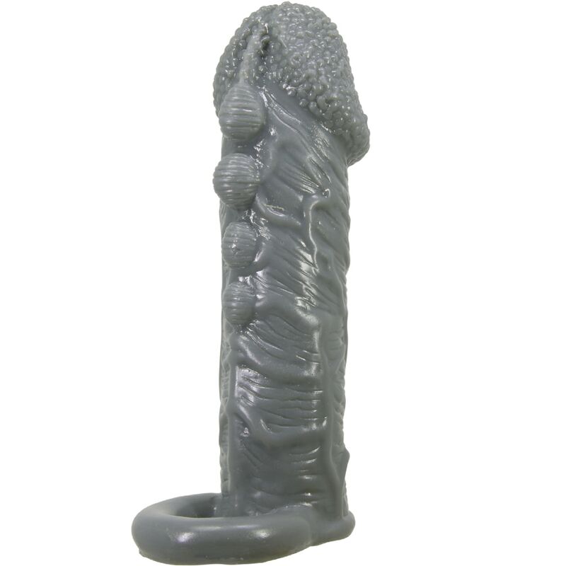 PRETTY LOVE – FUNDA REALÍSTICA ALARGADORA Y RETARDANTE PARA PENE GRIS