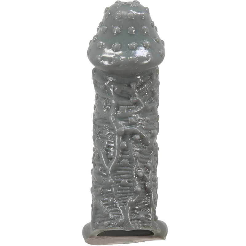 PRETTY LOVE – FUNDA REALÍSTICA ALARGADORA Y RETARDANTE PARA PENE MODELO 2 GRIS