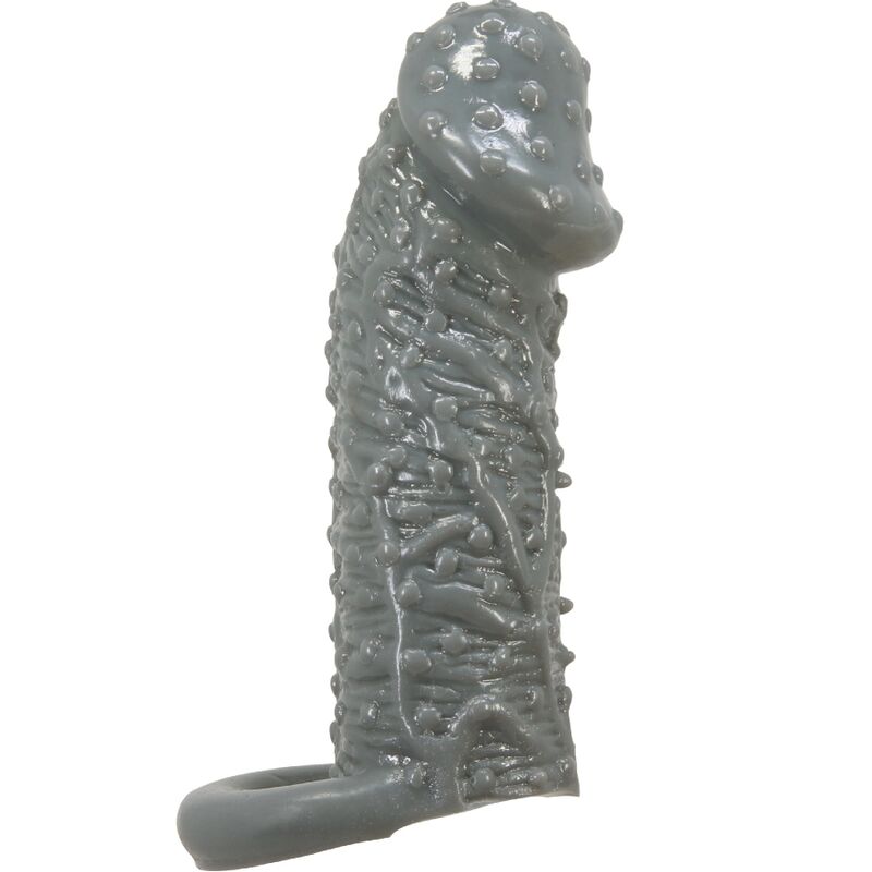 PRETTY LOVE – FUNDA REALÍSTICA ALARGADORA Y RETARDANTE PARA PENE MODELO 2 GRIS
