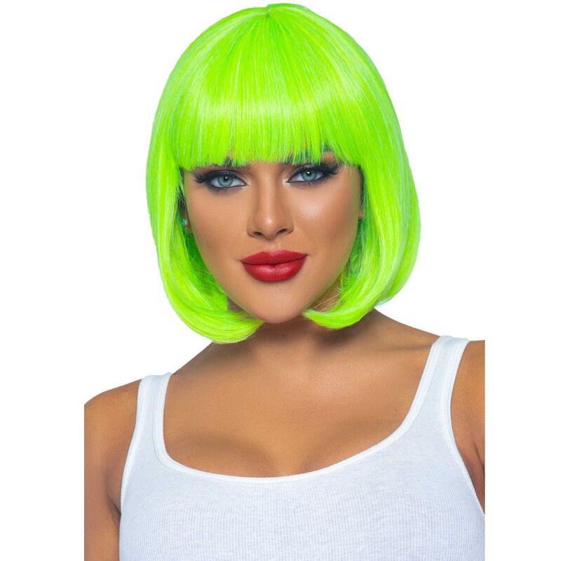 LEG AVENUE – PELUCA BOB FLUORESCENTE VERDE NEON