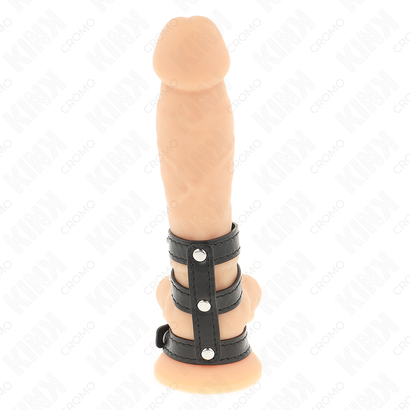 KINK – ANILLO PENE POLIPIEL TRIPLE CON CIERRE A PRESIÓN