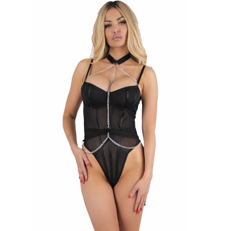 LIVCO CORSETTI FASHION – RUBIKA LC XG079 BODY CON GARGANTILLA NEGRO S