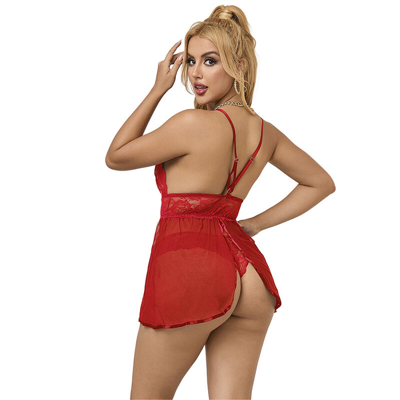 SUBBLIME – 953843 BABYDOLL ESPALDA ABIERTA ROJO L/XL
