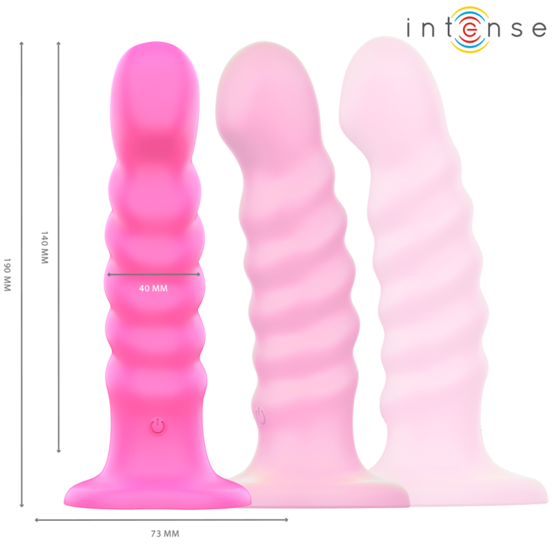 INTENSE – CINDY VIBRADOR TALLA L DISEÑO EN ESPIRAL 10 VIBRACIONES ROSA CONTROL REMOTO