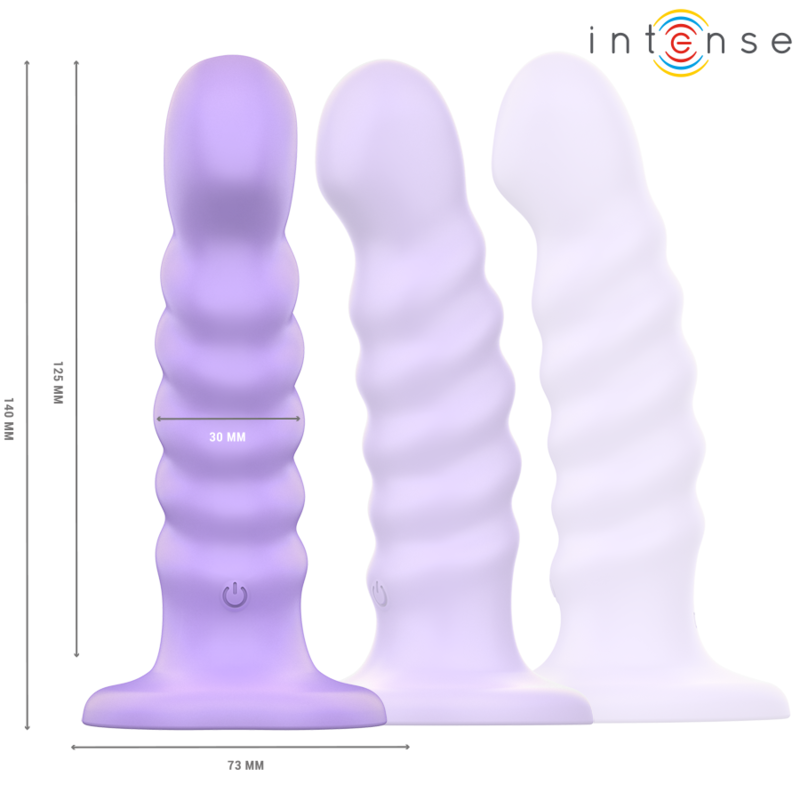 INTENSE – BRENDA VIBRADOR TALLA M DISEÑO EN ESPIRAL 10 VIBRACIONES MORADO CONTROL REMOTO