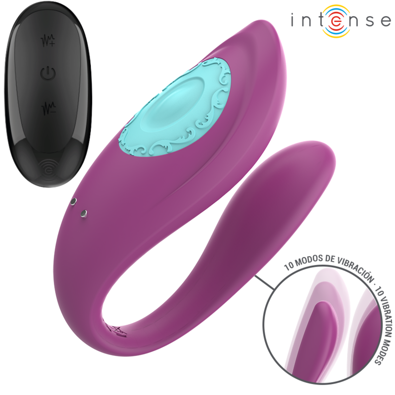 INTENSE – ANNIE ESTIMULADOR  VIBRADOR FORMA DE U MORADO CONTROL REMOTO