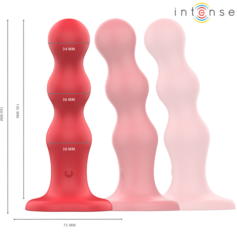 INTENSE – CODY VIBRADOR CON VENTOSA ROJO CONTROL REMOTO
