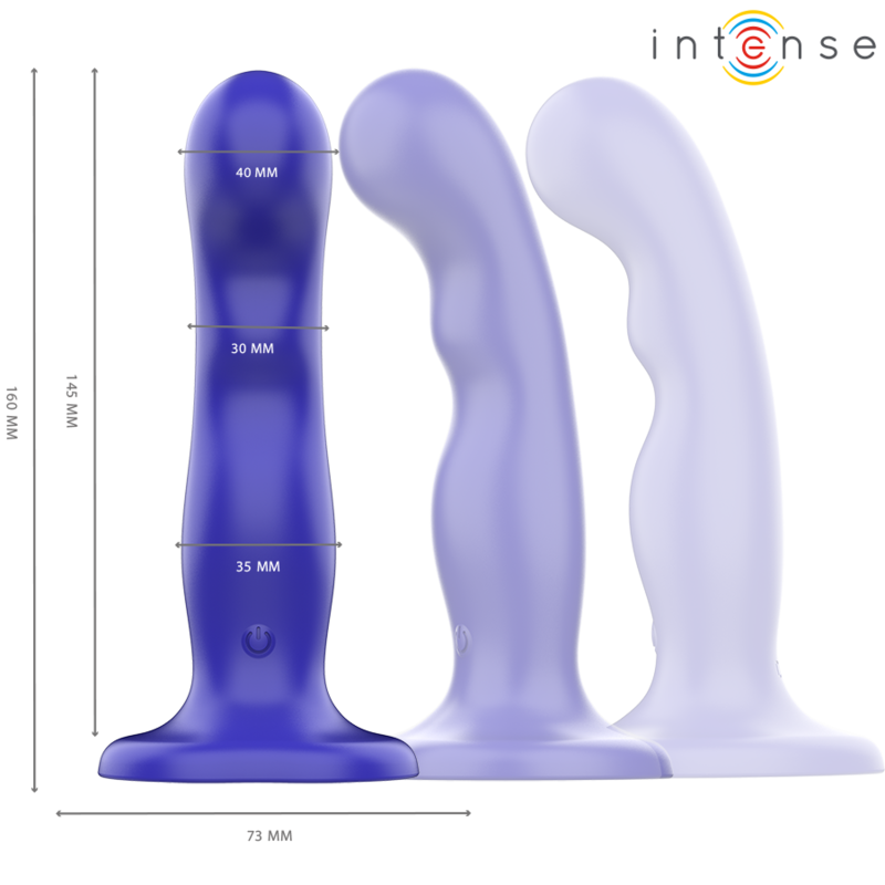 INTENSE – SHORTY VIBRADOR CON VENTOSA AZUL CONTROL REMOTO