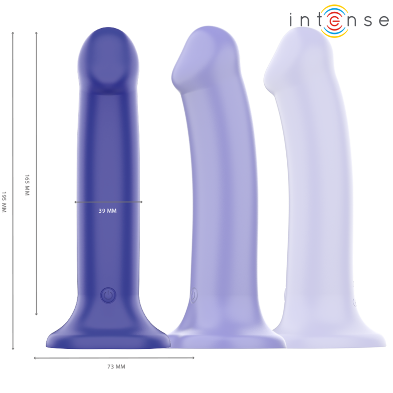 INTENSE – VICTORIA VIBRADOR CON VENTOSA 10 VIBRACIONES AZUL OSCURO CONTROL REMOTO
