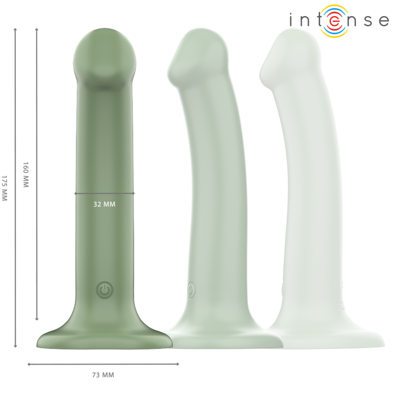 INTENSE – BECCA VIBRADOR CON VENTOSA 10 VIBRACIONES VERDE CONTROL REMOTO
