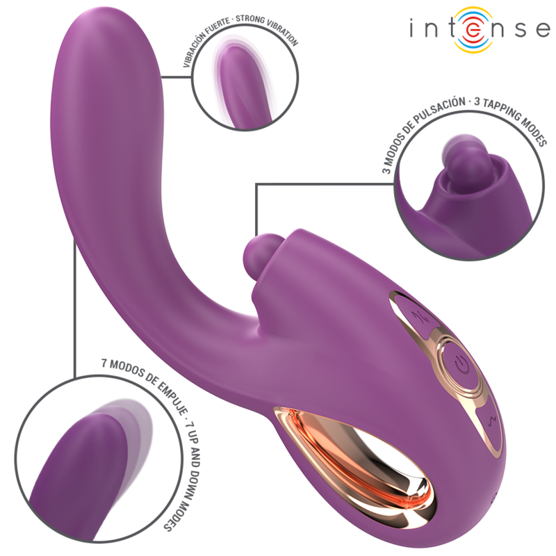 INTENSE – LALI VIBRADOR PUNTO G MULTIFUNCIÓN ESTIMULACIÓN  EMPUJE  VIBRACIÓN MORADO