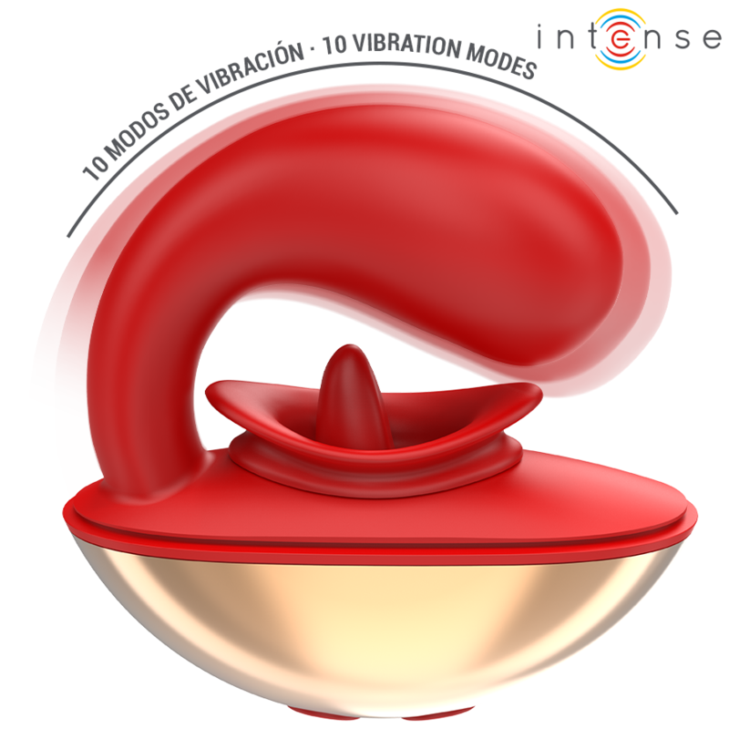 INTENSE – MARIAH VIBRADOR  ESTIMULADOR EN FORMA DE U 10 VIBRACIONES ROJO