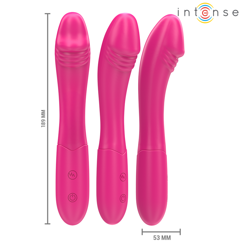 INTENSE – BELINDA VIBRADOR 19 CM FLEXIBLE 10 VIBRACIONES ROSA