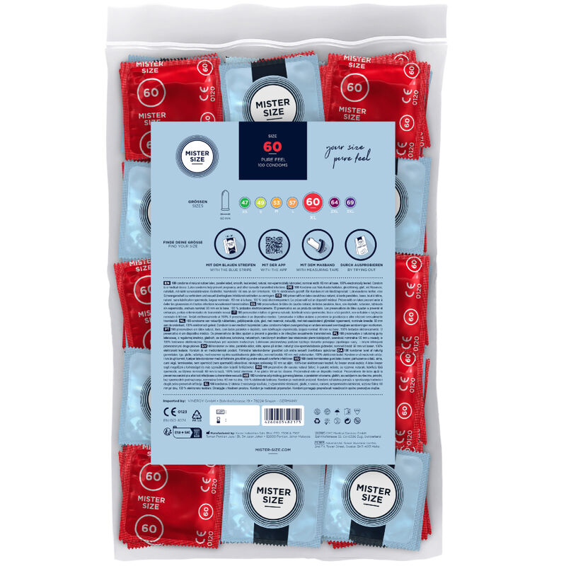 MISTER SIZE – PRESERVATIVOS TALLA XL 60 MM (100 UNIDADES)