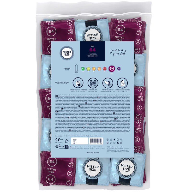 MISTER SIZE – PRESERVATIVOS TALLA XXL 64 MM (100 UNIDADES)