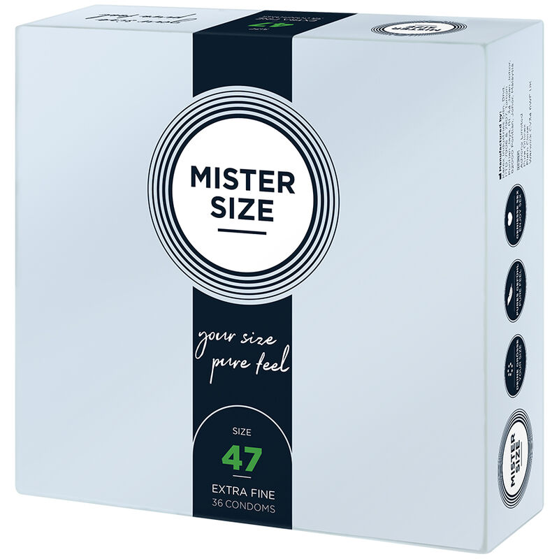 MISTER SIZE – PRESERVATIVOS TALLA XS 47 MM (36 UNIDADES)