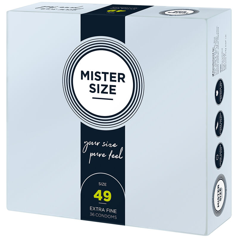 MISTER SIZE – PRESERVATIVOS TALLA S 49 MM (36 UNIDADES)
