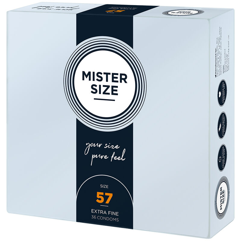 MISTER SIZE – PRESERVATIVOS TALLA L 57 MM (36 UNIDADES)