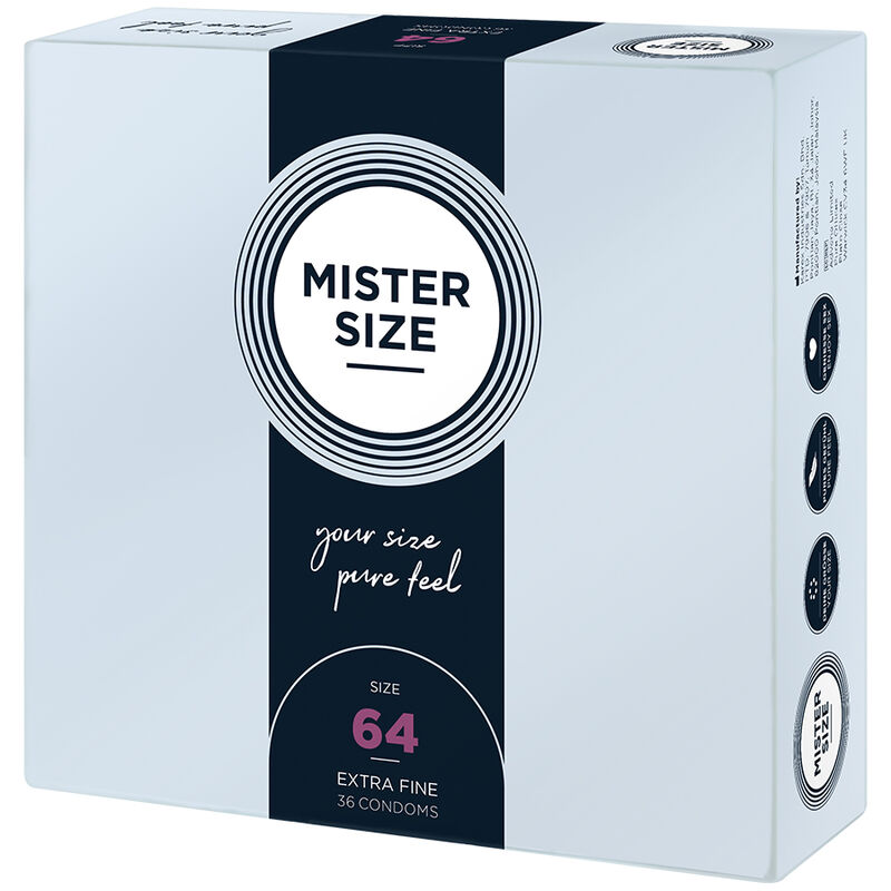 MISTER SIZE – PRESERVATIVOS TALLA XXL 64 MM (36 UNIDADES)