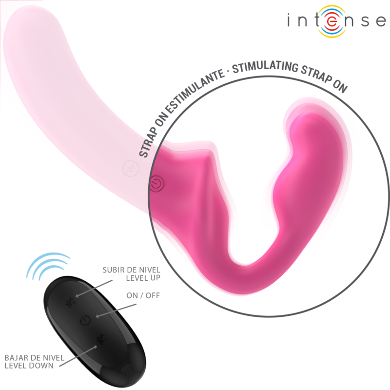 INTENSE – AMY VIBRADOR DOBLE 20 CM ROSA CONTROL REMOTO