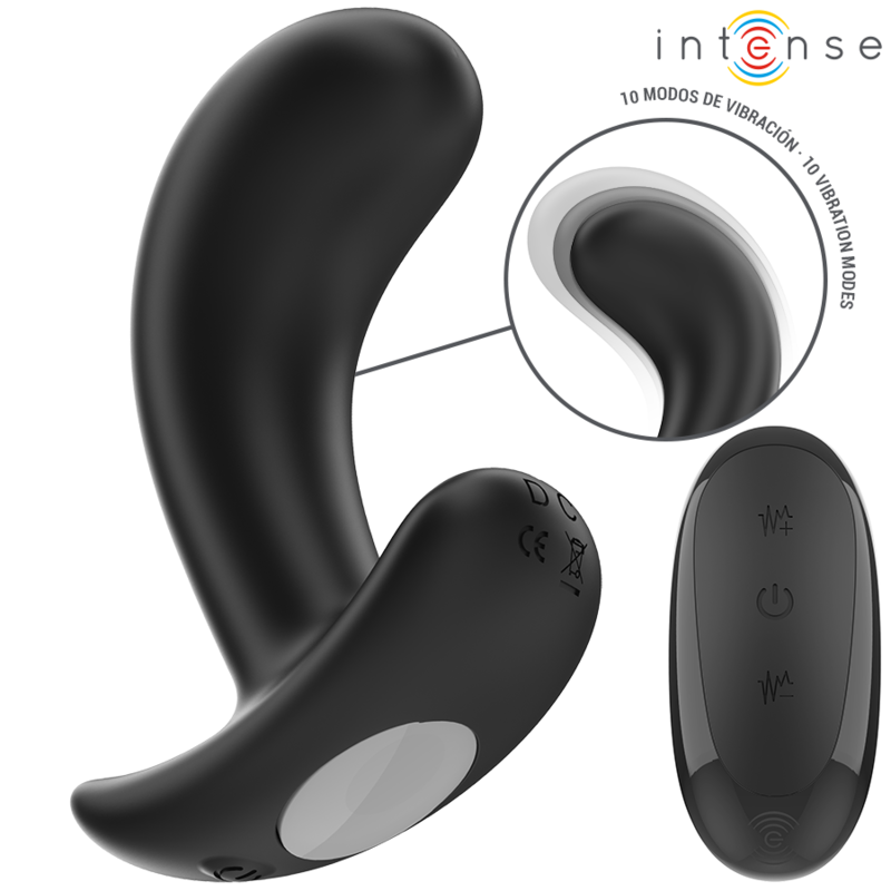 INTENSE – CHANDLER PLUG ANAL 10 VIBRACIONES NEGRO CONTROL REMOTO