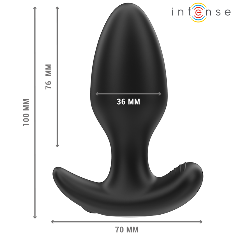 INTENSE – JOEY PLUG ANAL 10 VIBRACIONES NEGRO CONTROL REMOTO