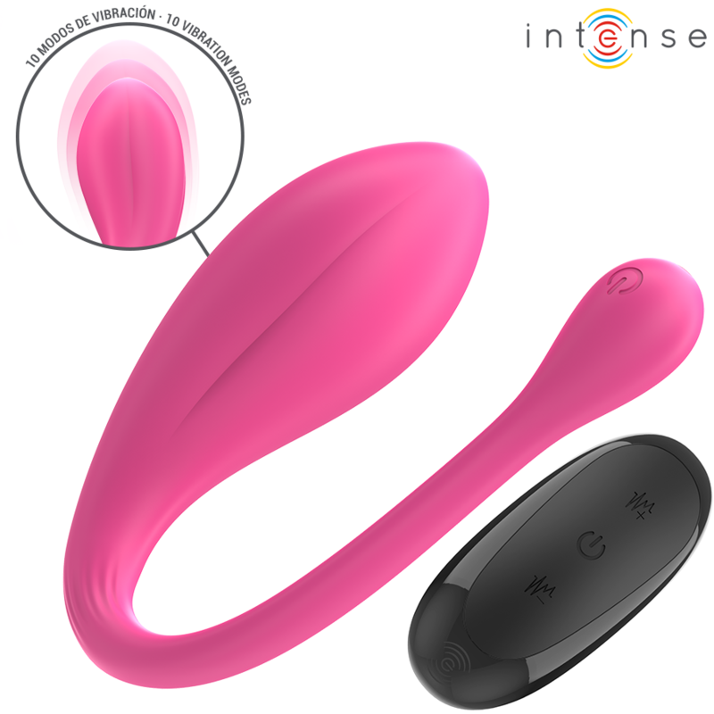 INTENSE – JANICE VIBRADOR U DOBLE ESTIMULACIÓN 10 VIBRACIONES ROSA CONTROL REMOTO