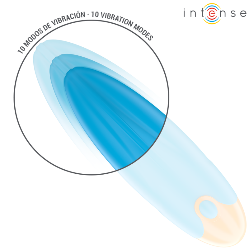 INTENSE – MIKE BALA VIBRADORA 10 VIBRACIONES AZUL CONTROL REMOTO
