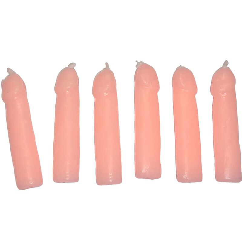 DIABLO PICANTE – 6 VELAS FORMA PENE CARNE