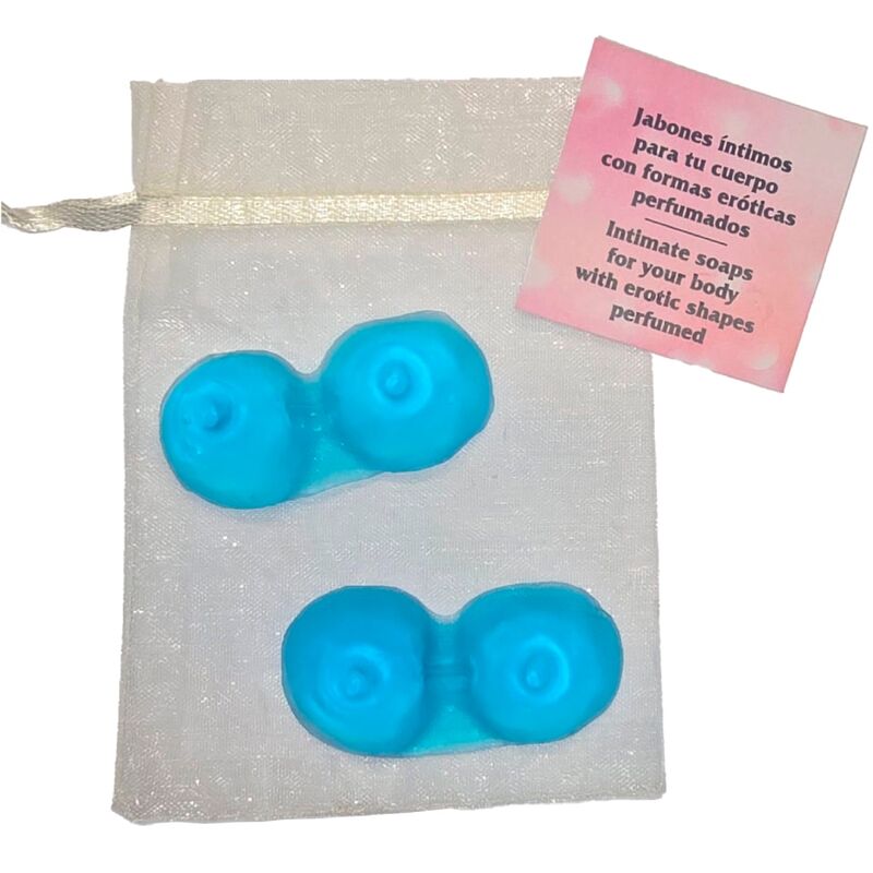 DIABLO PICANTE – 2 JABONES PERFUMADOS FORMA PECHOS AZUL