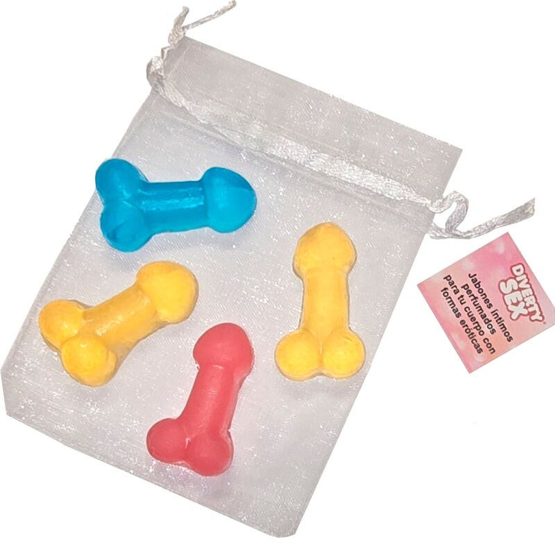 DIABLO PICANTE – 4 MINI JABONES PERFUMADOS FORMA PENE
