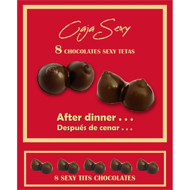 DIABLO PICANTE – CAJA 8 CHOCOLATINAS FORMA DE PECHOS