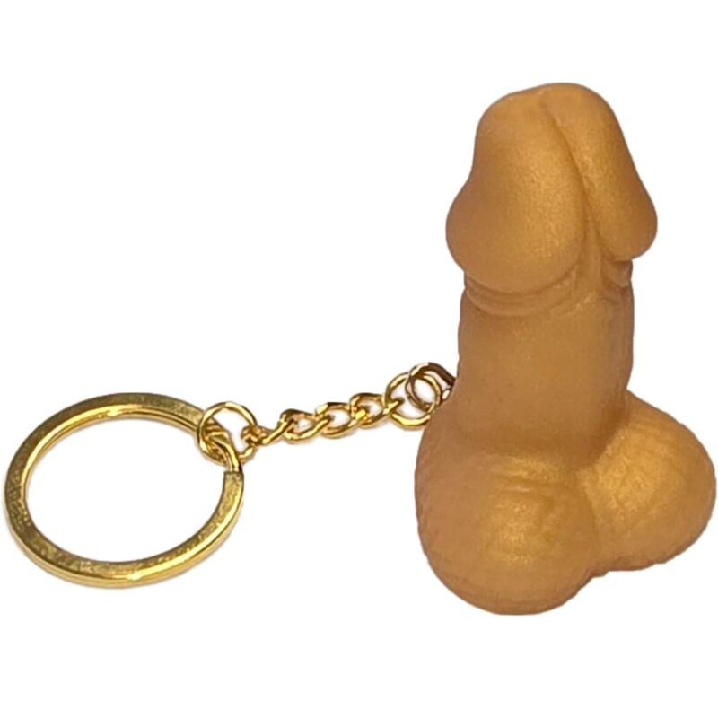 DIABLO PICANTE – LLAVERO FORMA PENE DORADO