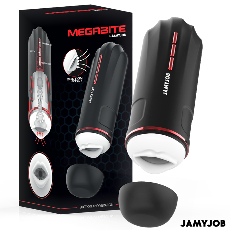 JAMYJOB – MEGABITE MASTURBADOR BOCA AUTOMÁTICO 5 MODOS SUCCIÓN Y VIBRACIÓN
