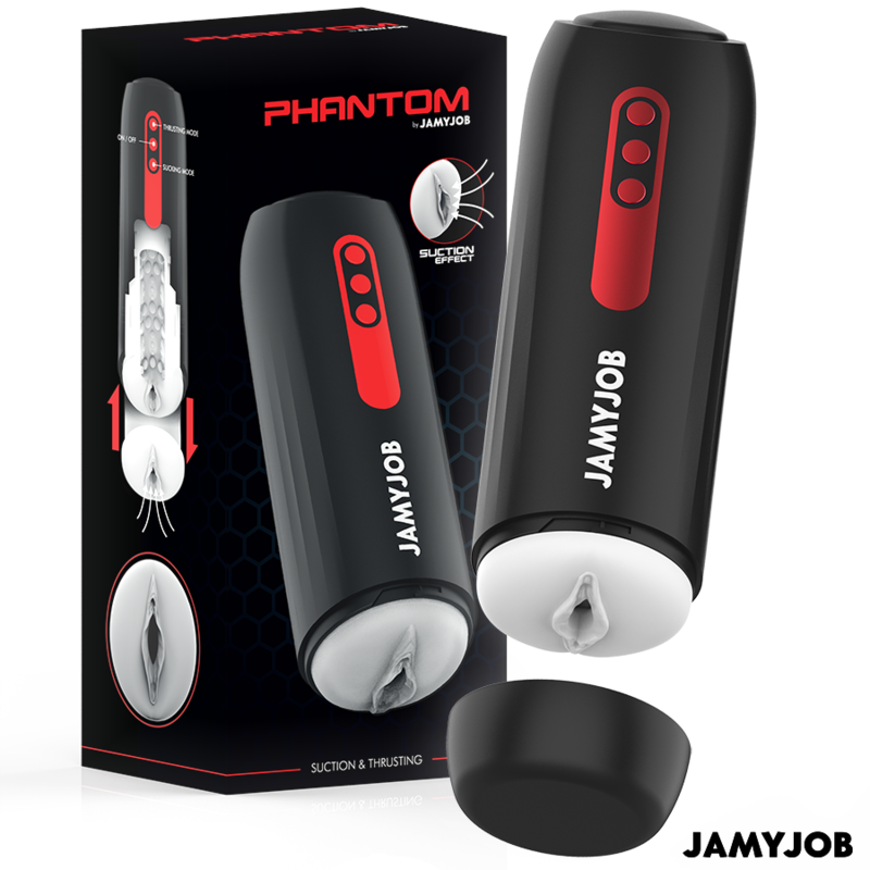 JAMYJOB – PHANTOM MASTURBADOR VAGINA AUTOMÁTICO 5 MODOS SUCCIÓN Y EMPUJE