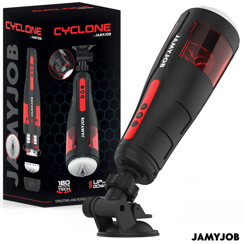 JAMYJOB – CYCLONE MASTURBADOR VAGINA AUTOMÁTICO 10 MODOS SUCCIÓN Y EMPUJE