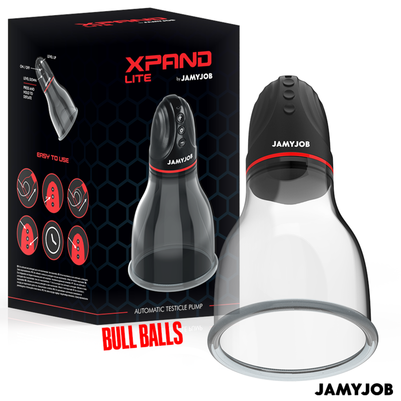 JAMYJOB – XPAND LITE BOMBA AUTOMÁTICA DE TESTÍCULOS 3 NIVELES DE SUCCIÓN GRIS