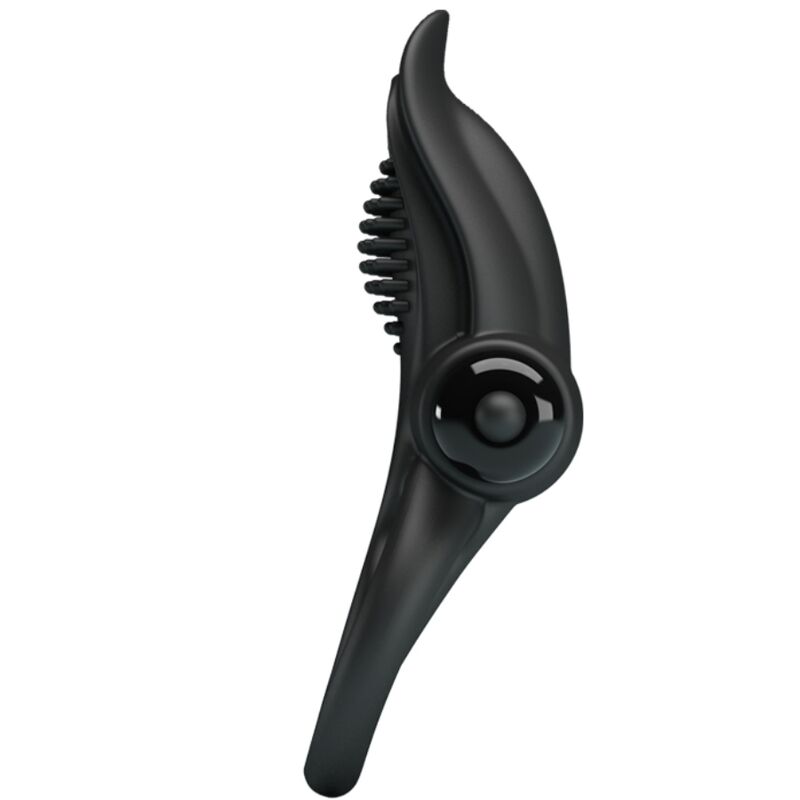 PRETTY LOVE – DOBLE ANILLO VIBRADOR + ESTIMULADOR CLÍTORIS 10 VIBRACIONES NEGRO