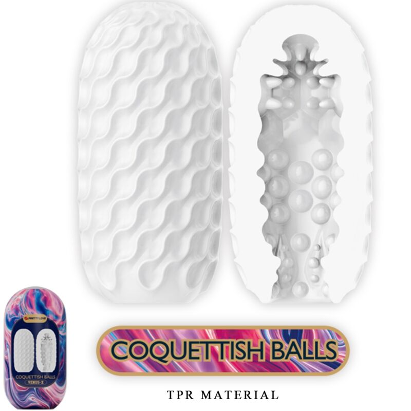 PRETTY LOVE – COQUETTISH BALLS MASTURBADOR MASCULINO SILICONA BLANCO