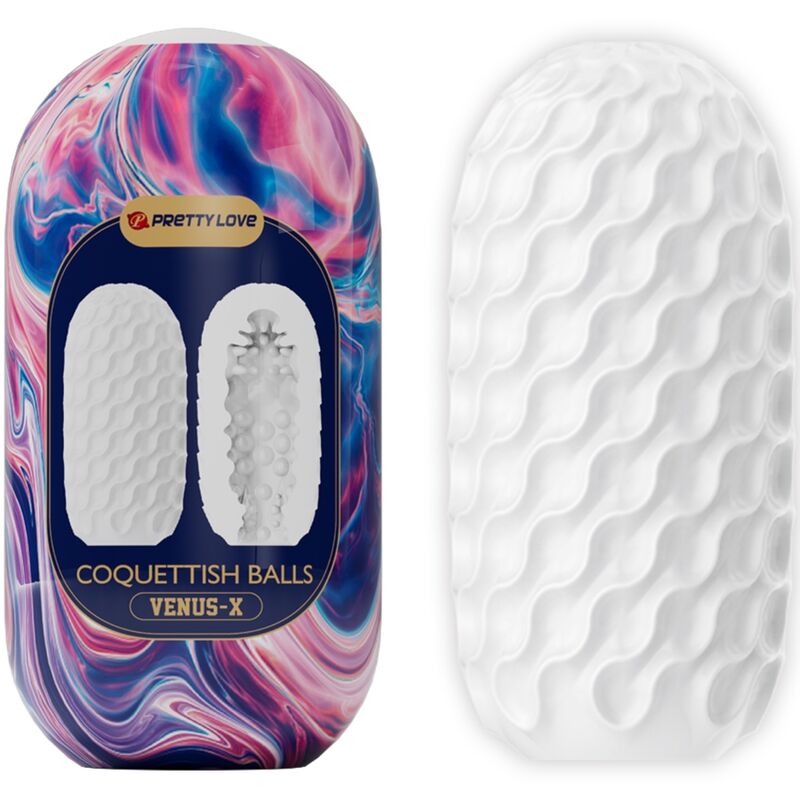 PRETTY LOVE – COQUETTISH BALLS MASTURBADOR MASCULINO SILICONA BLANCO