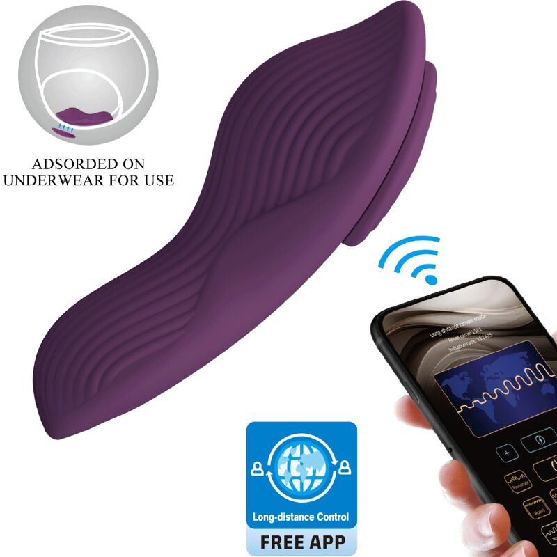 PRETTY LOVE – MANE MASAJEADOR LAY ON CLÍTORIS 10 VIBRACIONES CONTROL REMOTO MORADO