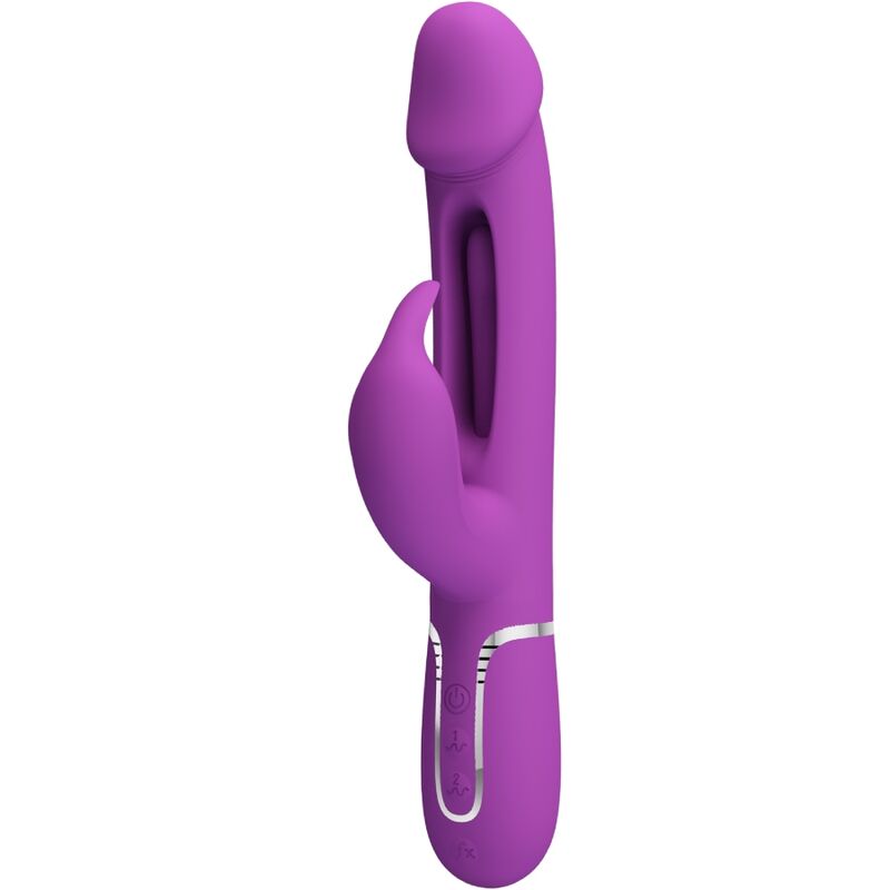 PRETTY LOVE – KAMPAS VIBRADOR RABBIT MULTIFUNCIÓN 3 EN 1 MORADO