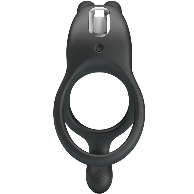 PRETTY LOVE – SETH DOBLE ANILLO VIBRADOR RABBIT 7 VIBRACIONES NEGRO