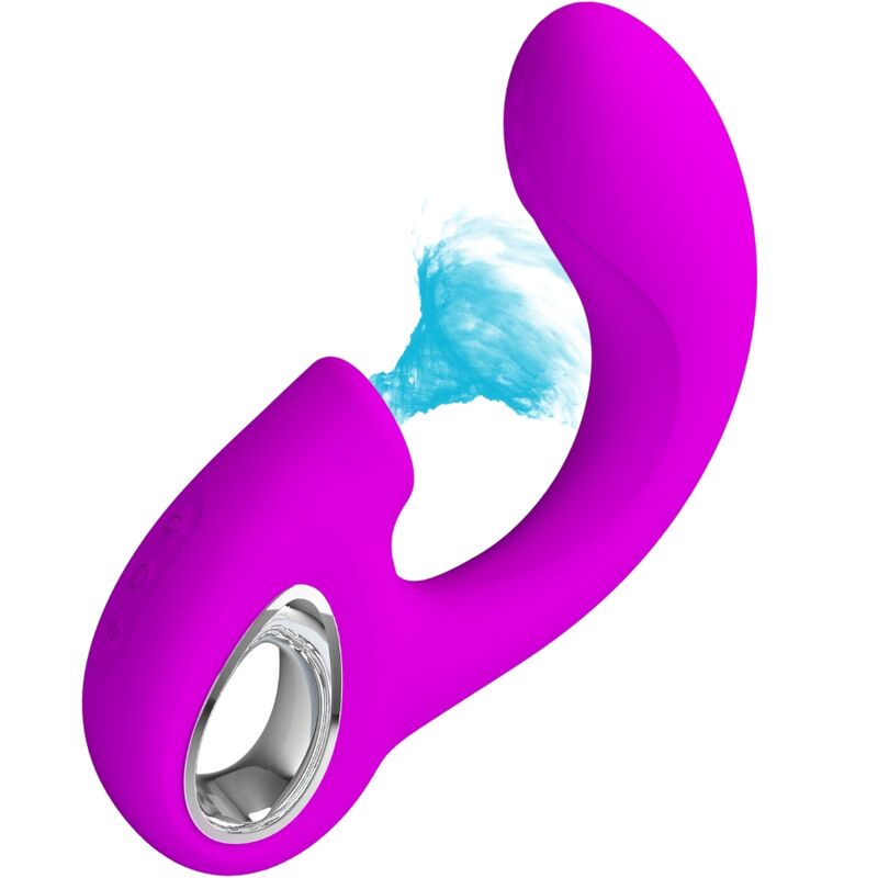 PRETTY LOVE – SIBEL VIBRADOR PUNTO G + ESTIMULADOR CLÍTORIS 10 VIBRACIONES MORADO