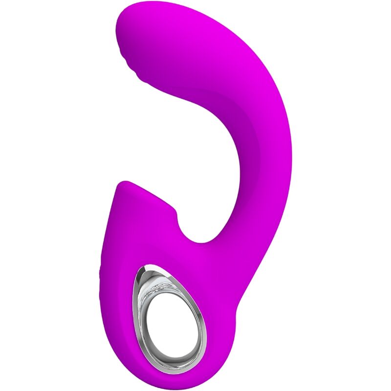 PRETTY LOVE – SIBEL VIBRADOR PUNTO G + ESTIMULADOR CLÍTORIS 10 VIBRACIONES MORADO
