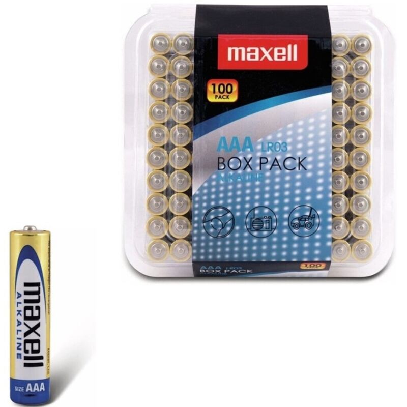 MAXELL – PILA ALCALINA AAA LR03 PACK*100 PILAS